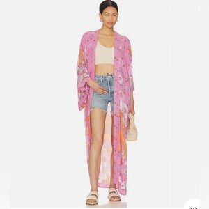NWOT Free People Hidden Hills Maxi Kimono
